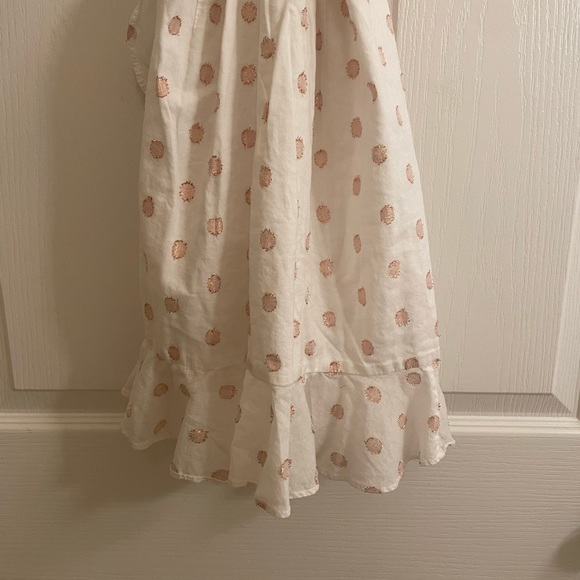 LOVERS + FRIENDS Gigi Polka Dot Print Flounce Wrap Dress in White and Pink - Picture 8 of 13